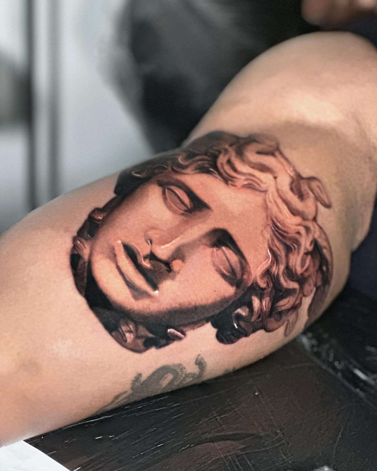 Medusa — Black and Grey / Inner bicep